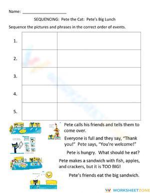 Printable Sequencing Worksheet | Grade 1 ELA