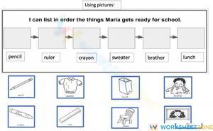 Grade K Sequencing — Printable No-Prep Worksheet