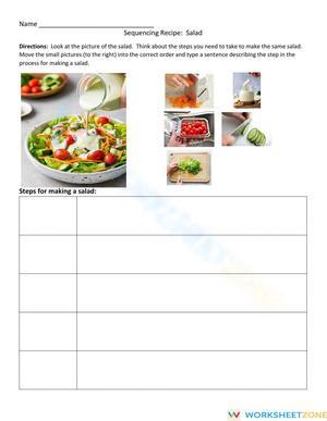 SEQUENCING RECIPE:  Salad