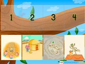 Free Three Little Pigs Sequencing Worksheet | Grade 1