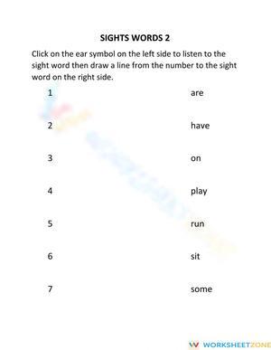 Grade 1 Sight Words — Printable No-Prep Worksheet