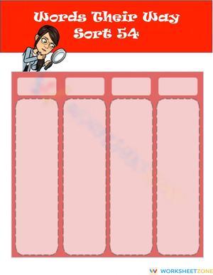 Word work sort 55