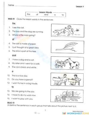 Sight words