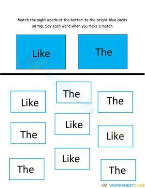 Sight words like the