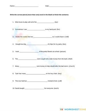 Write with Plurals