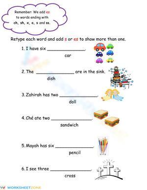 Grade 1 Plural Nouns — Printable No-Prep Worksheet