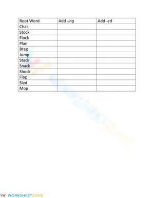 Inflected endings practice