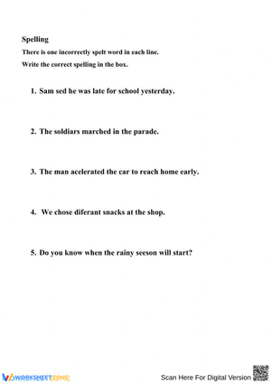 Spelling Error Identification and Correction 