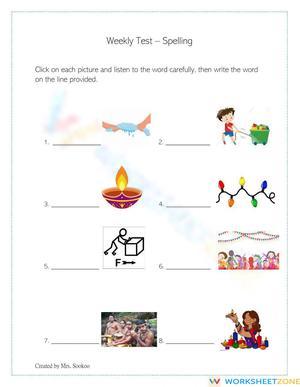 Grade 2 Spelling — Printable No-Prep Worksheet