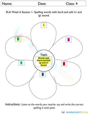 Grade 4 Spelling Sounds — Printable No-Prep Worksheet