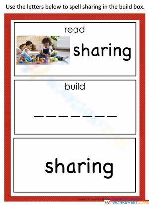 I cAn Read and Build the word sharing