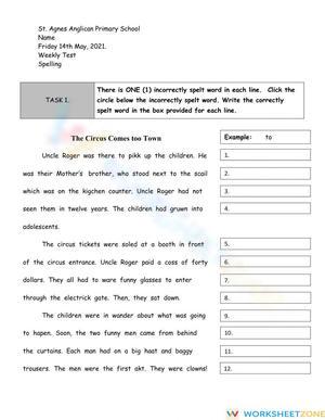 Printable High Frequency Words Worksheet | Grade 4 ELA