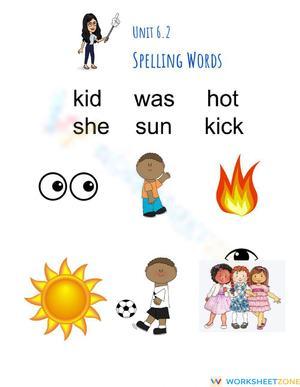 Essential 6.2 Wonders Spelling Worksheet | Grade 1 ELA