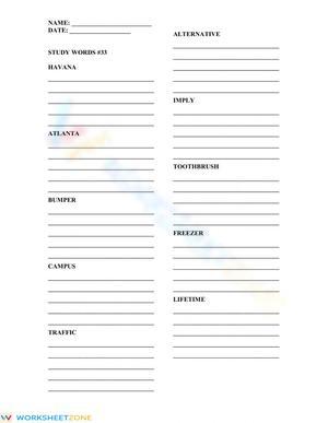 Study Words -33