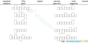 Spelling Words Word Shapes