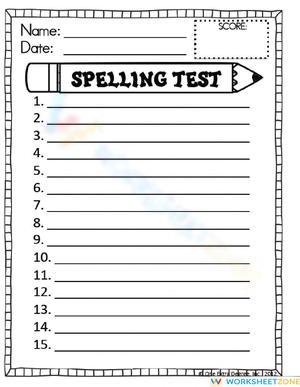 Essential Grade 2-3 Spelling Test: Short a and i | Printable