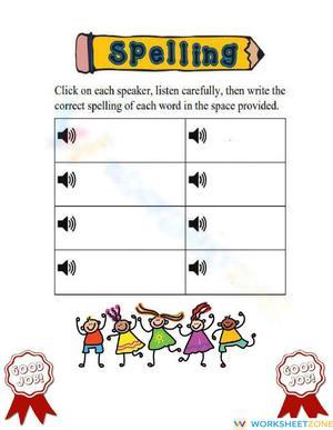 Spelling Test - Infant 1