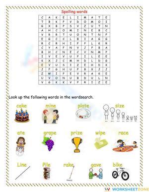 Spelling Words Journeys lesson 2
