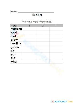 Printable Spelling Challenge Worksheet | Grade 2 ELA