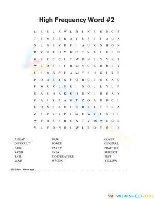 High Frequency Words -2