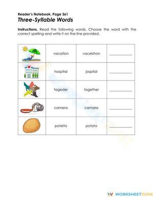 Reader's Notebook p. 361