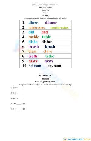Week 9 term1 weekly test