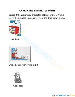 Character, Setting, or Event
