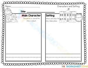 Main Character and Setting Graphic Organizer