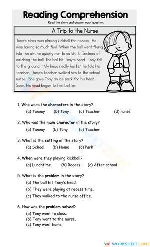 Story Elements - A Trip to the Nurse