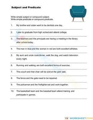 Grammar Practice: Subject and Predicate