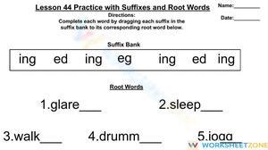 Essential Suffixes & Root Words Practice | Grade 1-3 ELA