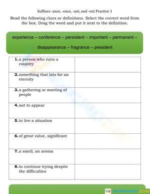 Essential Suffixes Practice Worksheet | Grade 6-7 ELA