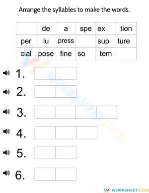Essential Syllables Worksheet | Grade 5-11 ELA Aligned