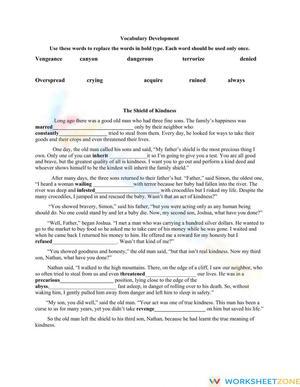 Synonym Worksheet