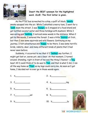 Vocabulary- Synonyms
