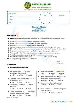 Essential L.1.1 Worksheet: ELA Test Mix — Grade 1 Aligned