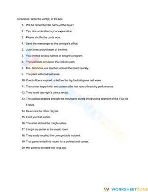 Find the verb