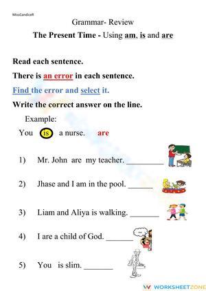 The Present Tense of the verb to be