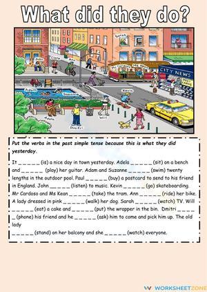 Verbs in past tense