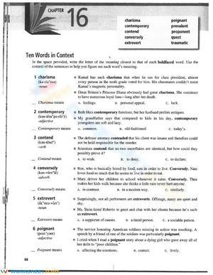 Printable Vocabulary from Context Worksheet | Grade 10 ELA