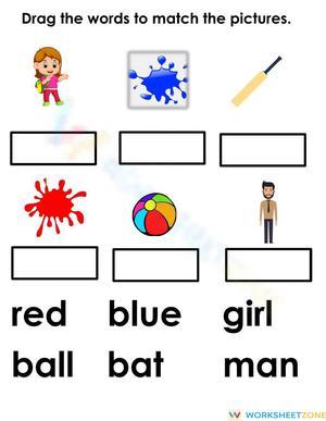 Word Matching Worksheet for Early Learners