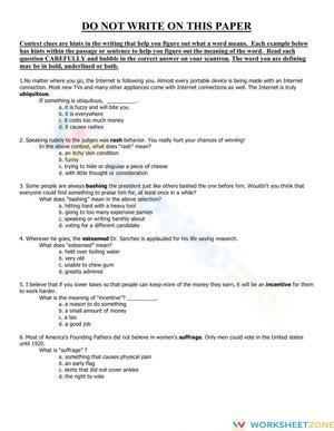 Context Clues Assessment