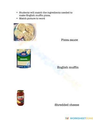 Match ingredients for English Muffin Pizza