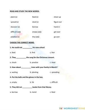 Essential Grade 5 Vocabulary Practice Worksheet | Printable
