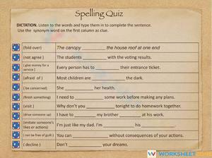 Essential Phrasal Verbs & Spelling Worksheet | Grades 6-12