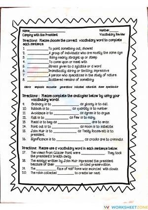 Camping with the President