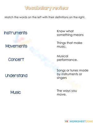 Essential Vocabulary Review Worksheet | Grade 2-4 ELA