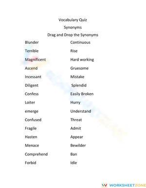 Synonyms review