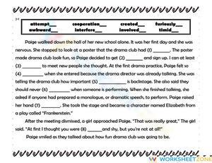 Essential Wonders Unit 2 Week 1 Vocabulary Grade 3 Worksheet