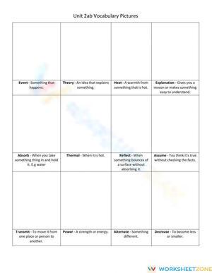 Essential Grade 5 Academic Vocabulary Printable Worksheet